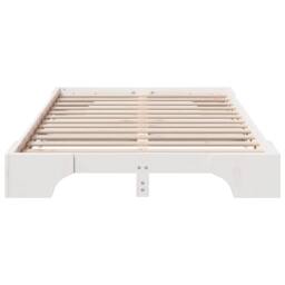 Berkfield Home Bed Frame White Solid wood 120 x 190 cm Durable Solid Bed Frame - thumbnail 5