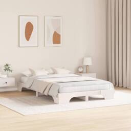 Berkfield Home Bed Frame White Solid wood 120 x 190 cm Durable Solid Bed Frame - thumbnail 4