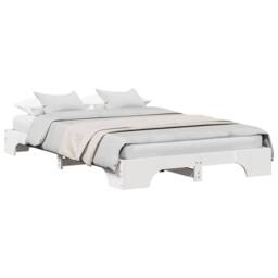 Berkfield Home Bed Frame White Solid wood 120 x 190 cm Durable Solid Bed Frame - thumbnail 3