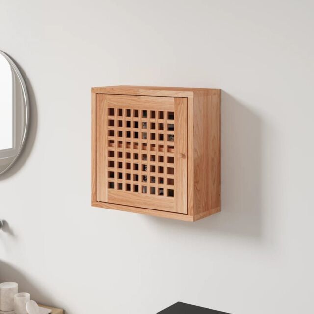 Berkfield Home Wall Cabinet 42x18x42 cm Solid Wood Walnut in Brown - Size: 42 x 18 x 42 cm - image 1