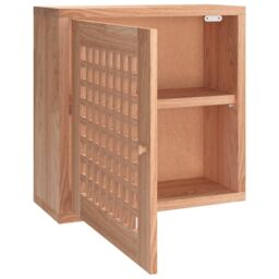 Berkfield Home Wall Cabinet 42x18x42 cm Solid Wood Walnut in Brown - Size: 42 x 18 x 42 cm - thumbnail 5