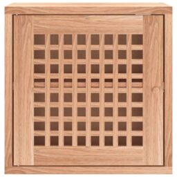 Berkfield Home Wall Cabinet 42x18x42 cm Solid Wood Walnut in Brown - Size: 42 x 18 x 42 cm - thumbnail 4