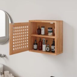 Berkfield Home Wall Cabinet 42x18x42 cm Solid Wood Walnut in Brown - Size: 42 x 18 x 42 cm - thumbnail 3