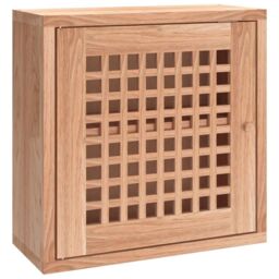Berkfield Home Wall Cabinet 42x18x42 cm Solid Wood Walnut in Brown - Size: 42 x 18 x 42 cm - thumbnail 2