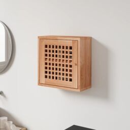 Berkfield Home Wall Cabinet 42x18x42 cm Solid Wood Walnut in Brown - Size: 42 x 18 x 42 cm