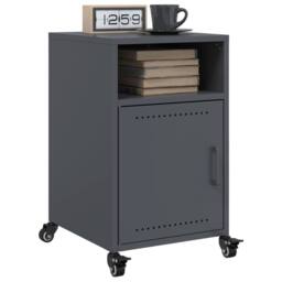 Berkfield Home Bedside Cabinets 2 pcs Anthracite 36x39x59 cm Steel in Dark Grey - Size: 36 x 39 x 59 cm - thumbnail 2