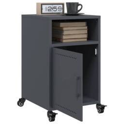 Berkfield Home Bedside Cabinets 2 pcs Anthracite 36x39x59 cm Steel in Dark Grey - Size: 36 x 39 x 59 cm - thumbnail 4