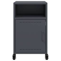 Berkfield Home Bedside Cabinets 2 pcs Anthracite 36x39x59 cm Steel in Dark Grey - Size: 36 x 39 x 59 cm - thumbnail 5