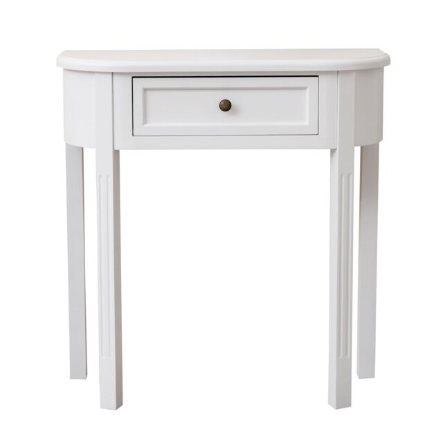 Melody Maison White Half Moon Table - Daventry White Range - image 1