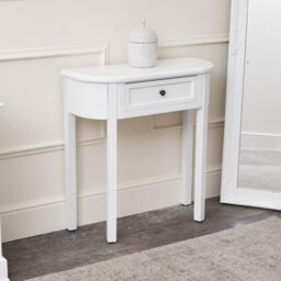 Melody Maison White Half Moon Table - Daventry White Range - thumbnail 6