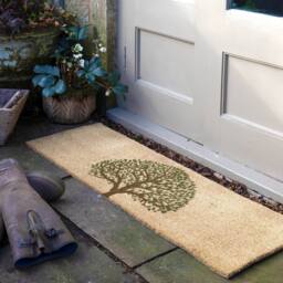 Artsy Mats Tree of Life Coir Doormat (120 x 40cm) in Natural - Size: 40 cm x 120 cm - thumbnail 1