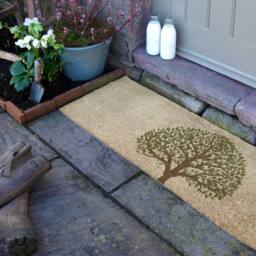 Artsy Mats Tree of Life Coir Doormat (120 x 40cm) in Natural - Size: 40 cm x 120 cm - thumbnail 2