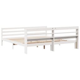 Berkfield Home Bed Frame with Headboard without Mattress White 180x200 cm Super King - thumbnail 6
