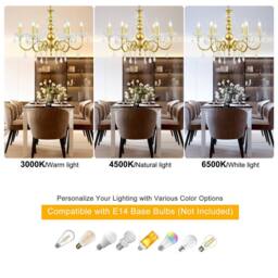 NIVOR 6-Light K9 Crystal Candle Vintage Elegance Chandelier Adjustable Gold in Metallic Gold - thumbnail 3