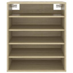 Berkfield Home Shoe Cabinet Sonoma Oak 60x35x70 cm Engineered Wood in Brown - Size: 60 x 35 x 70 cm - thumbnail 5