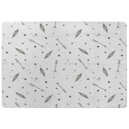 Benjamin Tate Design Feathers & Arrows In Boho Style Rug in Natural - Size: Large - thumbnail 1