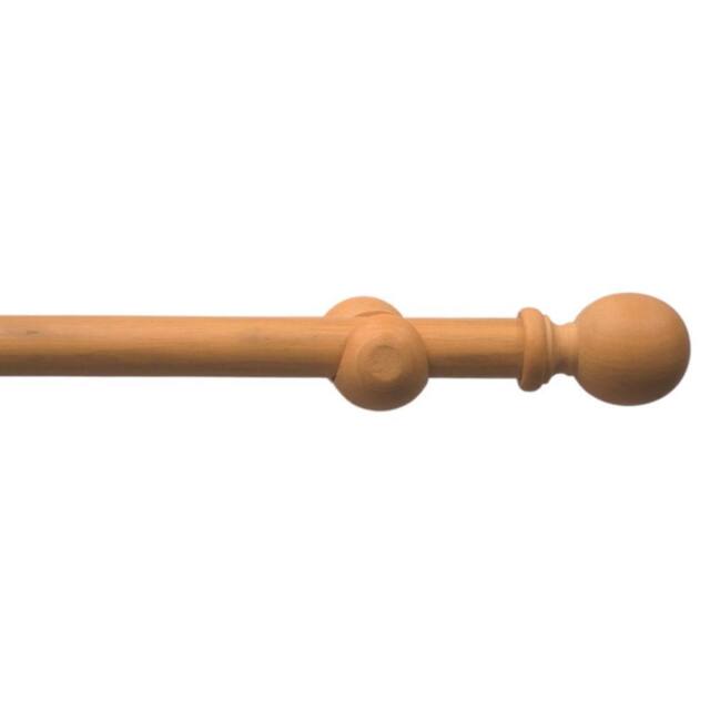 Blinds Outlet Wooden Eyelet Curtain Pole in Beige - Size: 200 cm - image 1