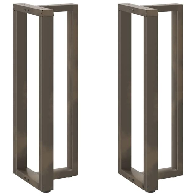 Berkfield Home Bar Table Legs T-Shaped 2 pcs Natural Steel 50x35x(110-111) cm Steel in Black - image 1