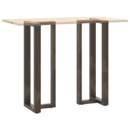Berkfield Home Bar Table Legs T-Shaped¬†2 pcs Natural Steel 50x35x(110-111) cm Steel in Black - thumbnail 8