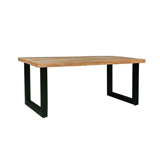 Jaipur Furniture Ltd Induse Dining Table - Mango Wood/Iron - L90 x W180 x H76 cm - Mango PP Saw Finish in Brown - image 1