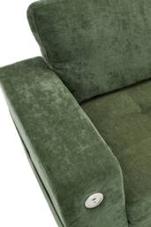 Living and Home 2-Seater Chenille Upholstered Sofa with Charging Ports in Green - thumbnail 5