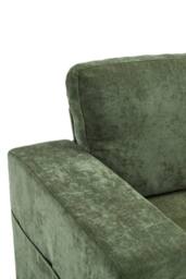 Living and Home 2-Seater Chenille Upholstered Sofa with Charging Ports in Green - thumbnail 3
