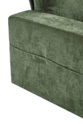 Living and Home 2-Seater Chenille Upholstered Sofa with Charging Ports in Green - thumbnail 4