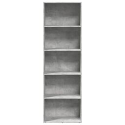 Berkfield Home Bookcase Concrete Grey 60x30x189 cm Engineered Wood - Size: 60 x 30 x 189 cm - thumbnail 4