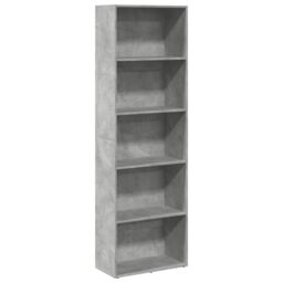 Berkfield Home Bookcase Concrete Grey 60x30x189 cm Engineered Wood - Size: 60 x 30 x 189 cm - thumbnail 2