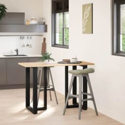 Berkfield Home Bar Table Legs T-Shaped¬†2 pcs Black 60x35x(90-91) cm Steel - thumbnail 3