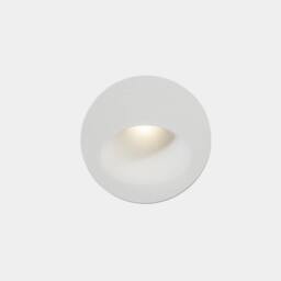 Netlighting Bat Outdoor LED Recessed Wall Light Round White IP65 2.2W 3000K - thumbnail 1