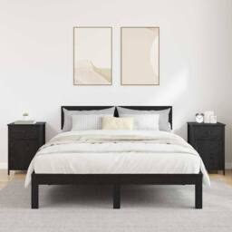 Berkfield Home Bedside Cabinets 2 pcs Black Oak 40x42x60 cm Engineered Wood - Size: 40 x 42 x 60 cm - thumbnail 4