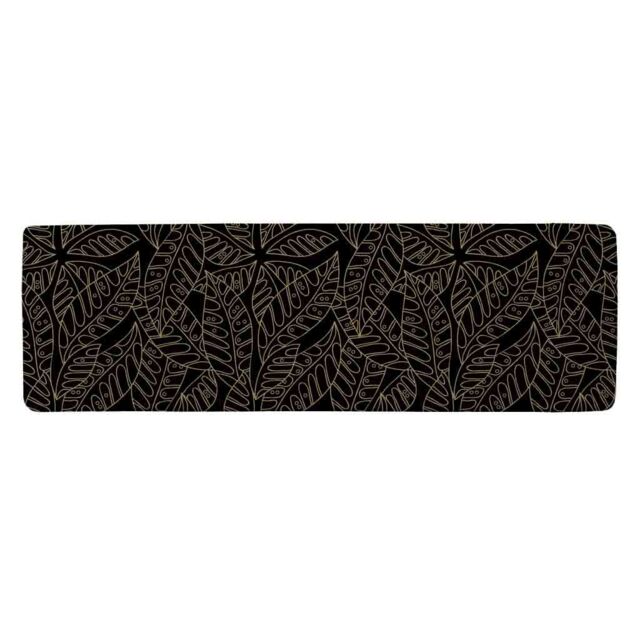 Benjamin Tate Design Lined Flower Print Runner Rug in Natural - Size: 67 cm x 230 cm - image 1