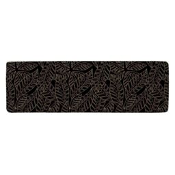 Benjamin Tate Design Lined Flower Print Runner Rug in Natural - Size: 67 cm x 230 cm - thumbnail 1