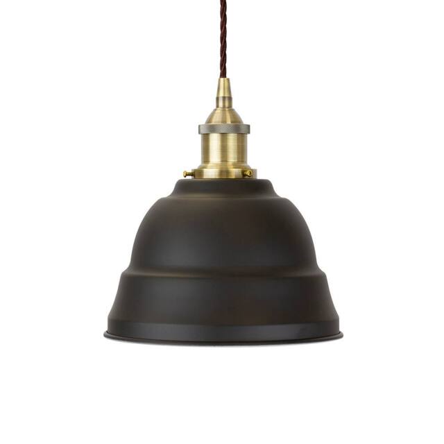 SE Home Matt Black Lincoln Pendant Light - Antique Brass - Brown Twisted - image 1