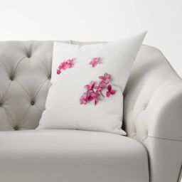 Warren Reed - Designer Pink Frangipani Flowers Cushions - Size: 45 cm x 45 cm - thumbnail 2