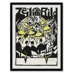 Artery8 Female Dancers At The Ice Palace Kirchner Framed Wall Art Print in White - Size: A3 - thumbnail 1