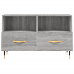 Berkfield Home TV Cabinet Grey Sonoma 80x36x50 cm Engineered Wood - Size: 80 x 36 x 50 cm - thumbnail 5