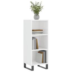 Berkfield Home Sideboard High Gloss White 34.5x32.5x90 cm Engineered Wood - thumbnail 3