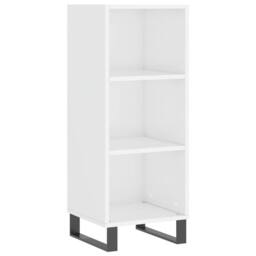 Berkfield Home Sideboard High Gloss White 34.5x32.5x90 cm Engineered Wood - thumbnail 1