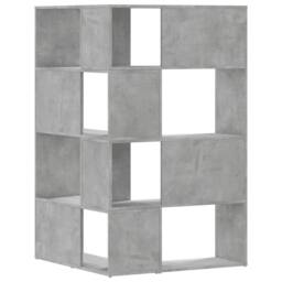Berkfield Home Corner Bookcase 4-Tier Concrete Grey 85x85x140 cm Engineered Wood - Size: 85 x 85 x 140 cm - thumbnail 6
