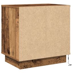 Berkfield Home Bedside Cabinets with LED Lights 2 pcs Old Wood 50x34, 5x50 cm in Brown - thumbnail 8