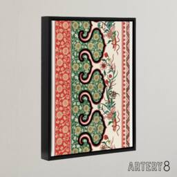 "Artery8 Owen Jones Ornamental Floral Motif Pattern Framed Canvas Art Print - Size: W12"" x H16""" - thumbnail 2