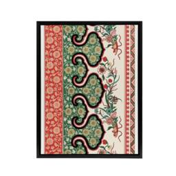 "Artery8 Owen Jones Ornamental Floral Motif Pattern Framed Canvas Art Print - Size: W12"" x H16""" - thumbnail 1