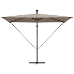 Berkfield Home Cantilever Banana Parasol with Lock Taupe 294 x 200 x 254 cm - thumbnail 5