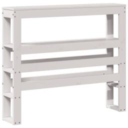 Berkfield Home Sleek Bed Frame with Headboard White 75x190 cm Small Single Solid - thumbnail 6