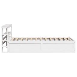 Berkfield Home Sleek Bed Frame with Headboard White 75x190 cm Small Single Solid - thumbnail 7