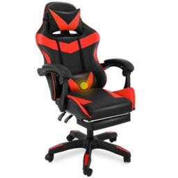 VOGREX Black & Red Ergonomic PC Gaming Chair Lumbar Support Home Seat