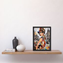 Artery8 Wall Art Print London Fashion 1960's Portrait In Downtown Street Collage Artwork Retro Floral Spring City Fashion Vibrant Colourful Bold Pop - thumbnail 4