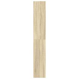 Berkfield Home Book Cabinet Sonoma Oak 80x30x189 cm Engineered Wood in Light Brown - Size: 80 x 30 x 189 cm - thumbnail 5